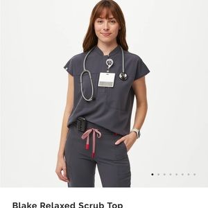 Limited addition Charcoal. Blake relaxed scrub top & high waisted joggers.
